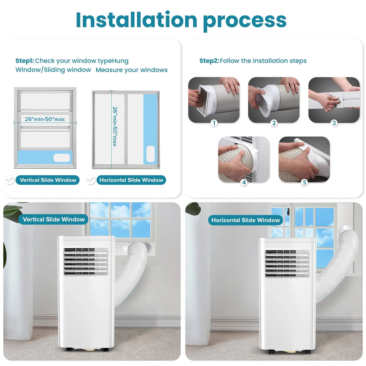 Portable Air Conditioner with Window Kit 5000BTU U731559