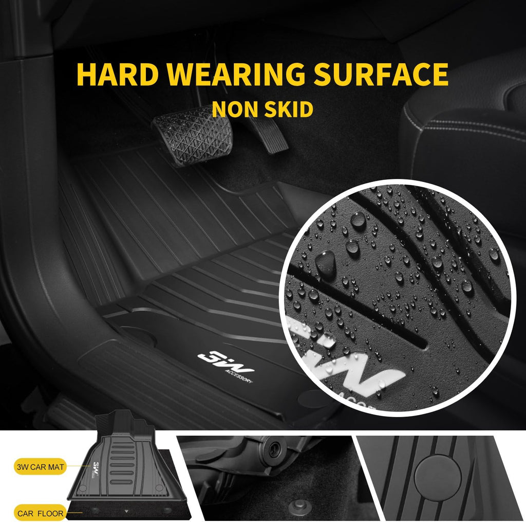 Black Floor Mats with Front Carpet Mats B5485