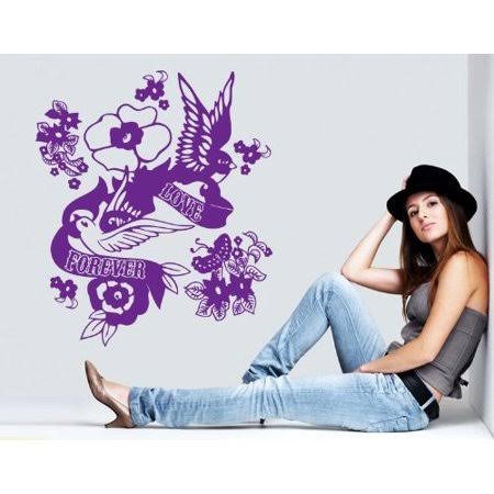 Light Pink Floral Wall Decal W6249