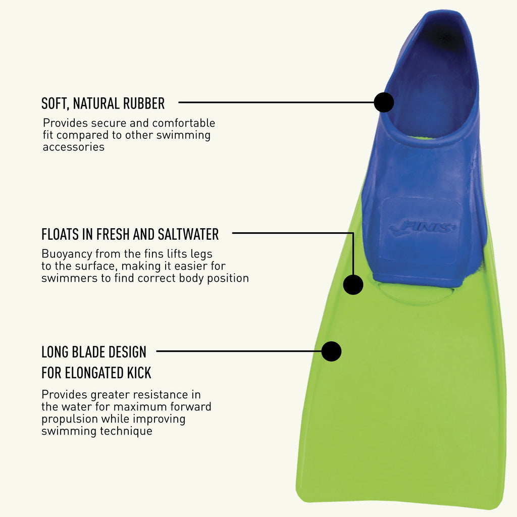 Blue/Lime Green Swimming Fins X681