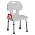 White Bath Seat with Back and Handle E968589