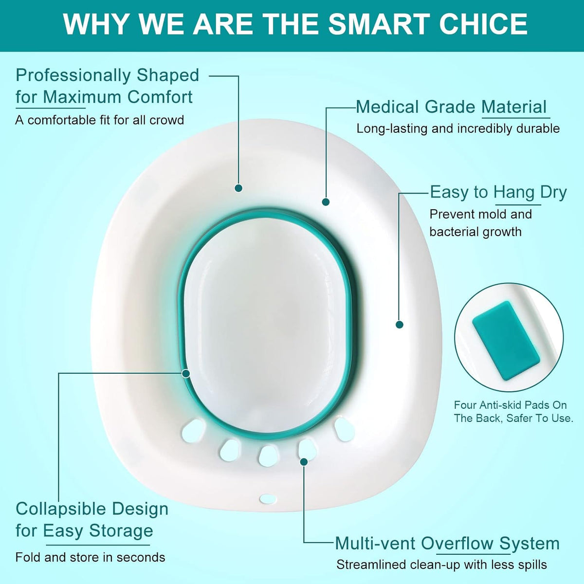 Foldable Sitz Bath for Toilet K844