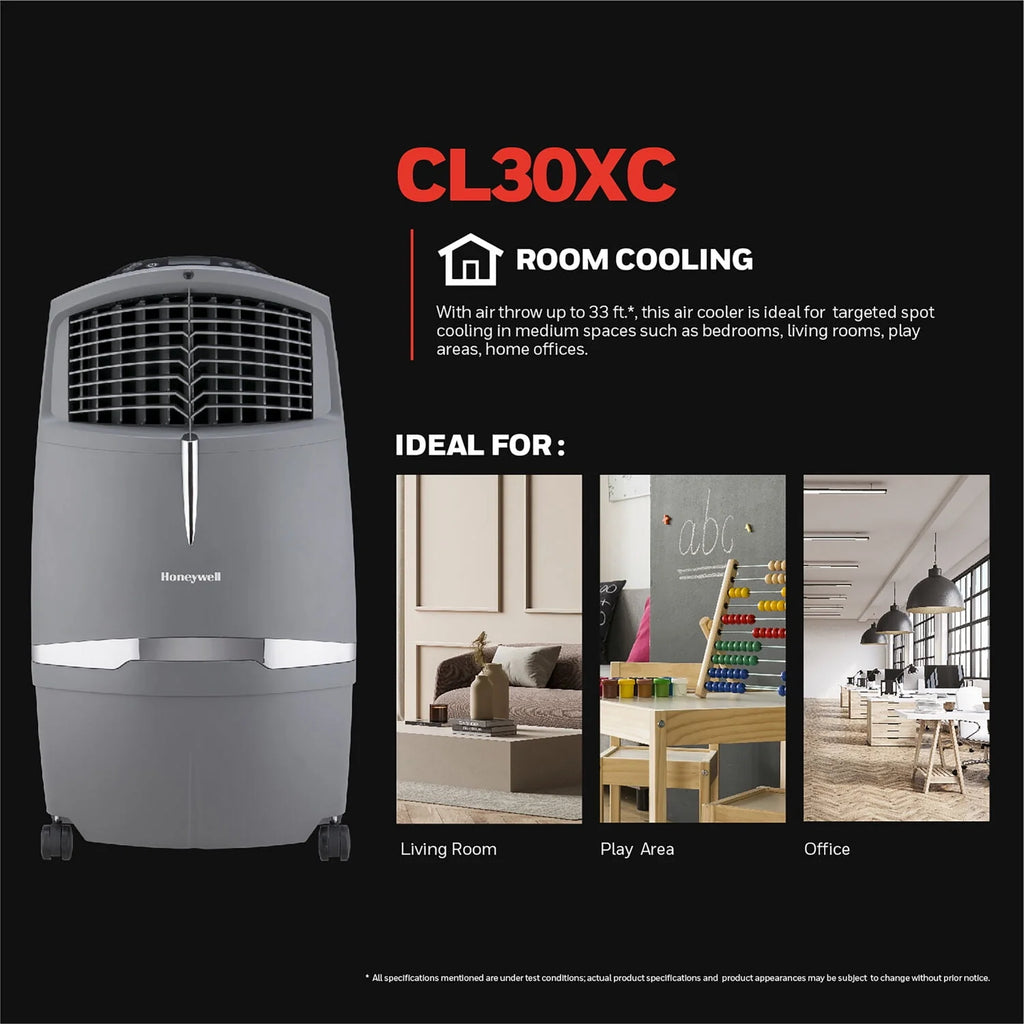 Gray Indoor Evaporative Air Cooler with Remote Control B710