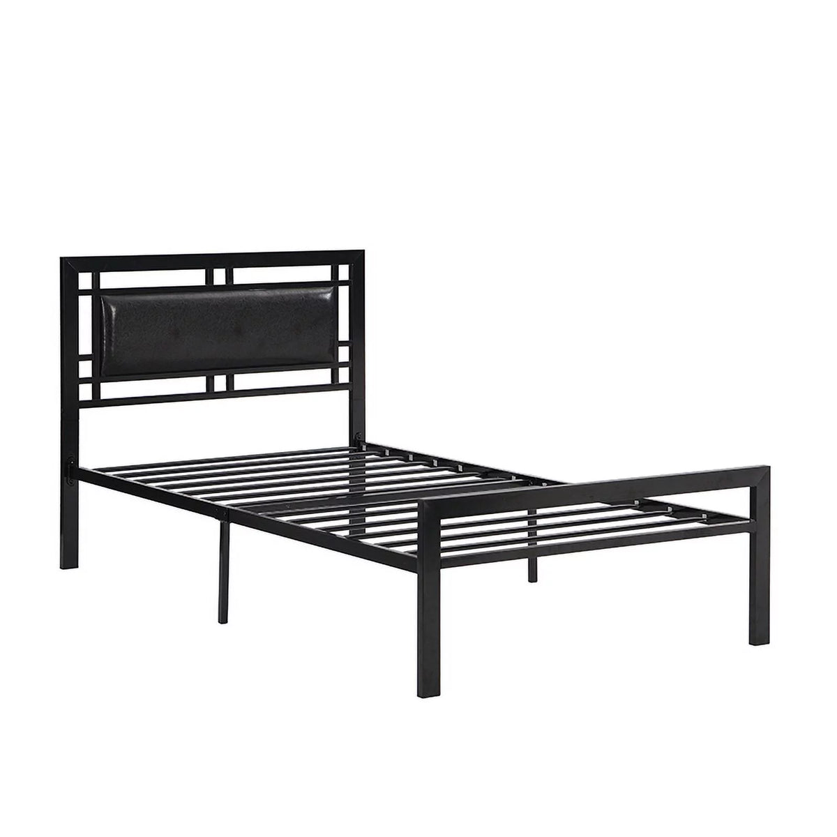 Twin Size Black Metal Bed Frame C6299