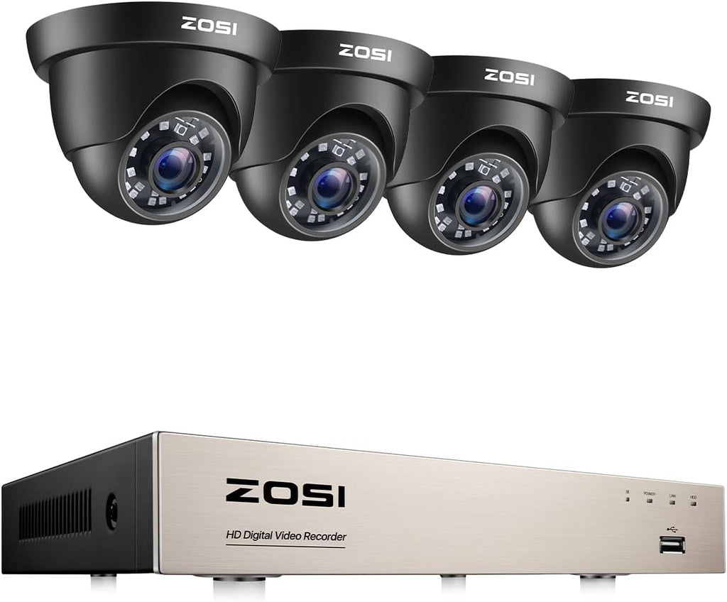 1080p 8CH Security Camera System with 4 Weatherproof Cameras S599245