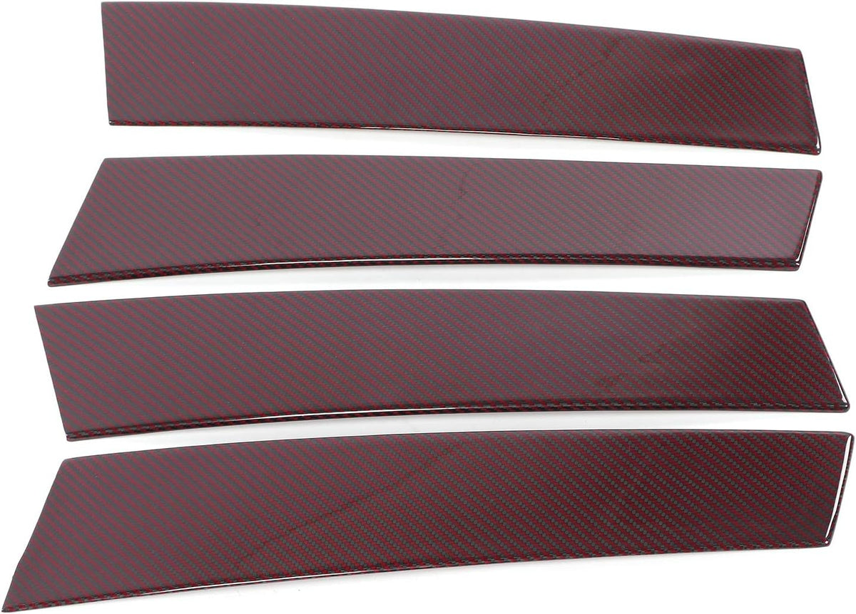 Carbon Fiber B Pillar Post Trim Cover Window Column Stickers Decoration Sticker Y847