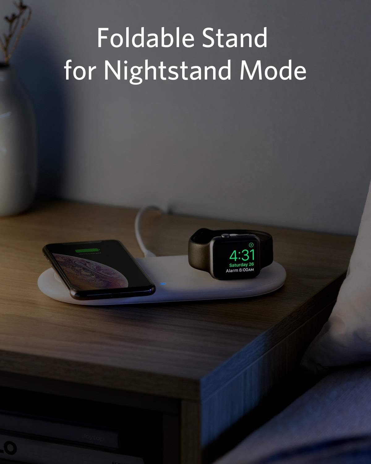 2 in 1 Wireless Charging Station for iPhone and Apple Watch B165179