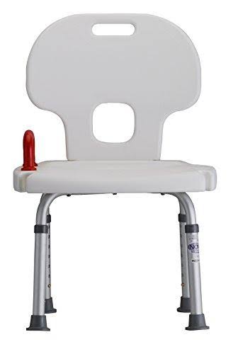 White Bath Seat with Back and Handle E968589