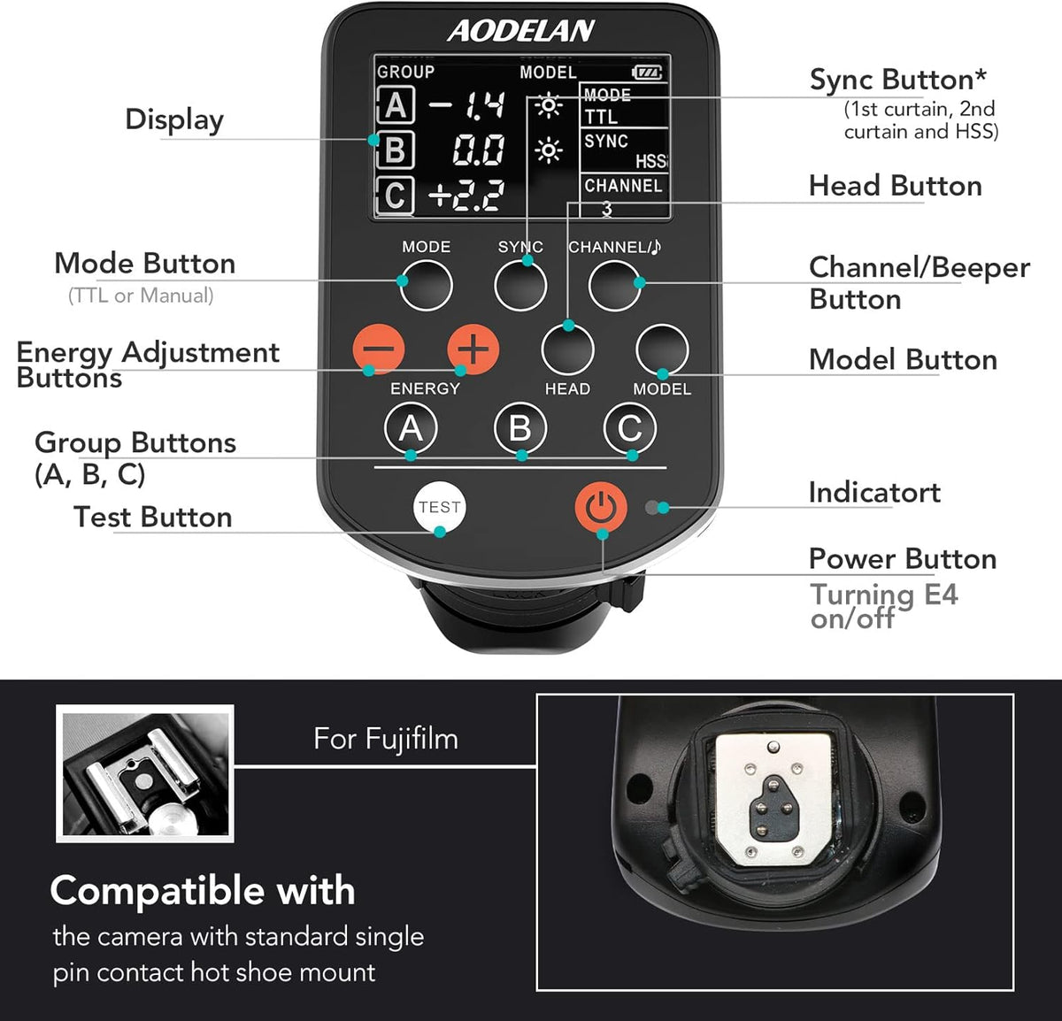 TTL Flash Trigger for Fujifilm Cameras W685019