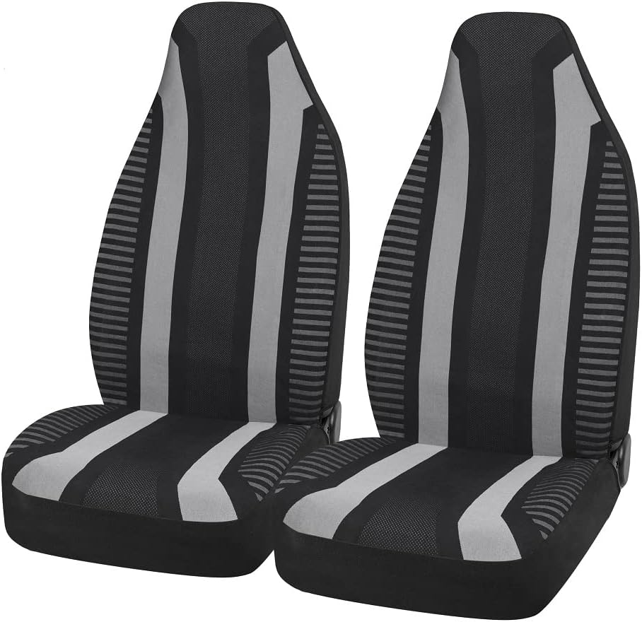 Gray Flax Low Back Car Seat Covers F80672