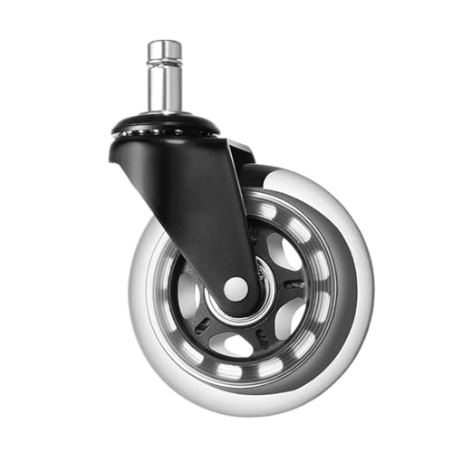 5pc Soft Rubber Swivel Caster Wheels for Office Chair W286