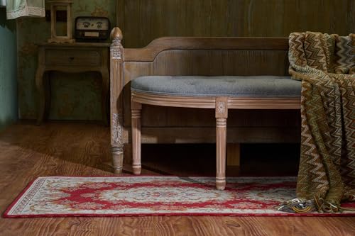 Beige Upholstered Tufted Window Bench F29007