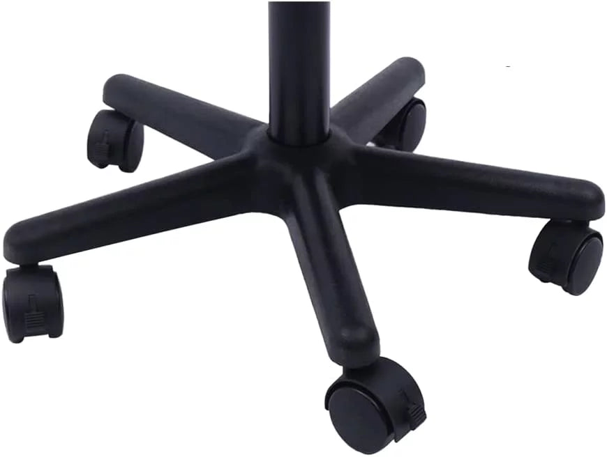 Height Adjustable Leather Foot Stool with Wheels Y820574