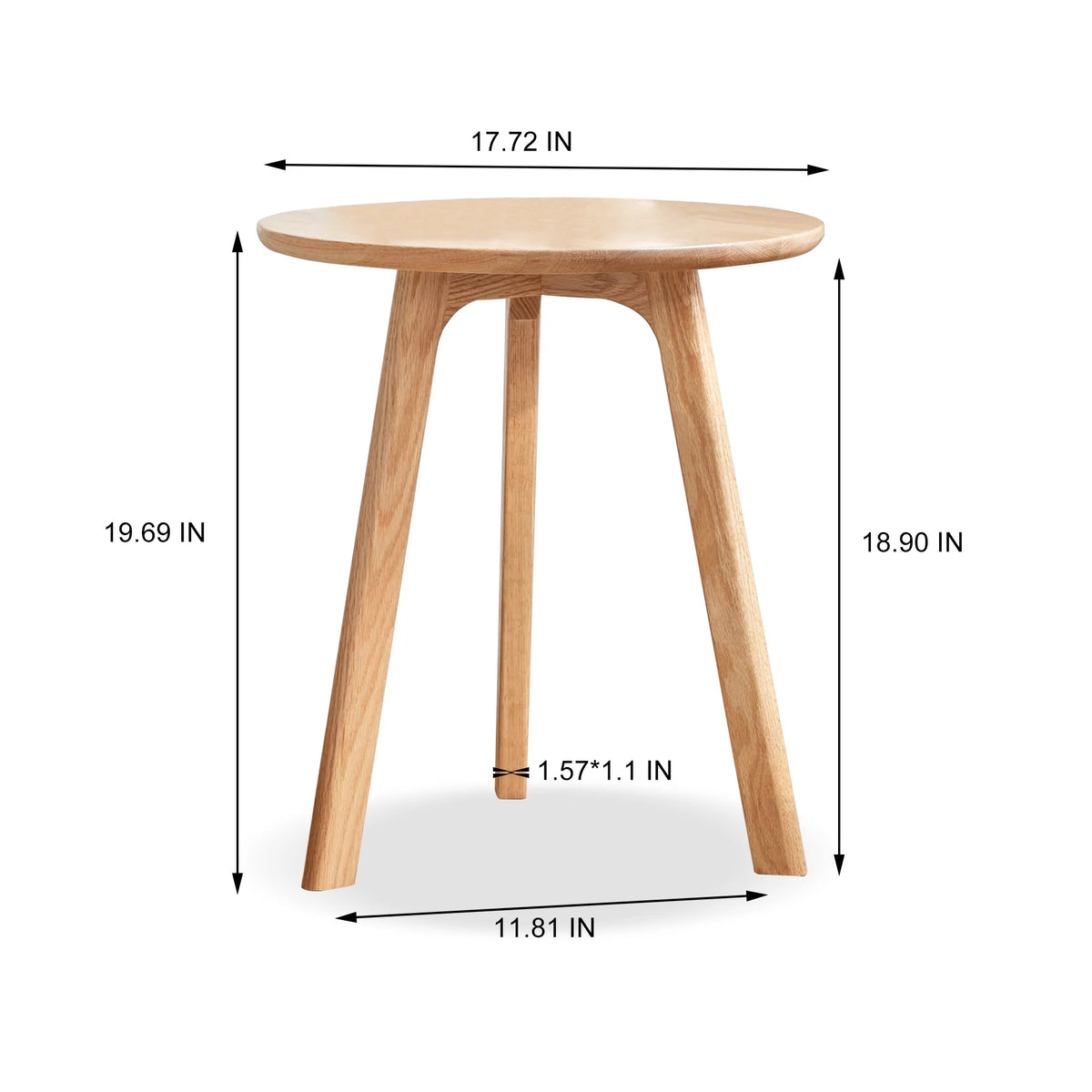 Round Solid Oak Coffee Table T1454