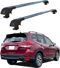 Silver Lockable Roof Rack Crossbars for Factory Raised Side Rails P281436