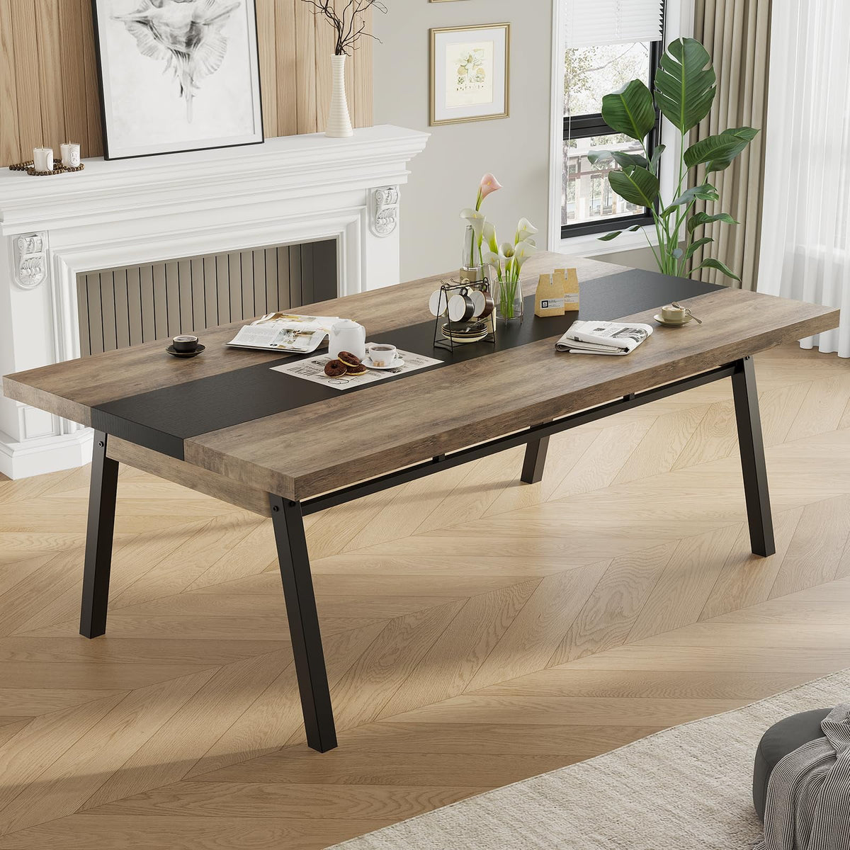 Chestnut Dining Table with 2 Drawers K2697