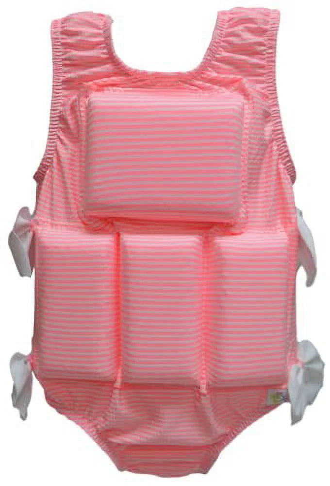 Pastel Paint Splatter Girl's Swimwear Flotation Life Vest Swimsuit N6851