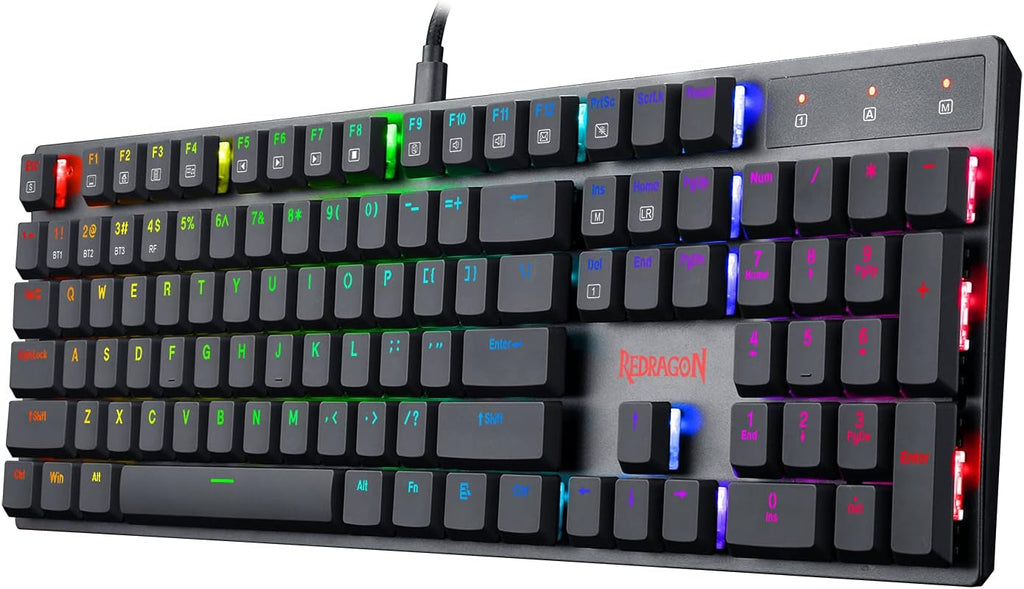 Wireless Bluetooth Mechanical Gaming Keyboard with RGB Backlit Blue Switches D919528