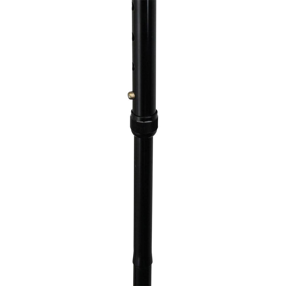 Chrome Plated Slim Line Walking Cane with Folding, Adjustable Black Aluminum Shaft X295