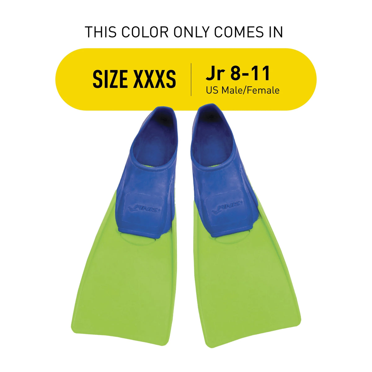 Blue/Lime Green Swimming Fins X681