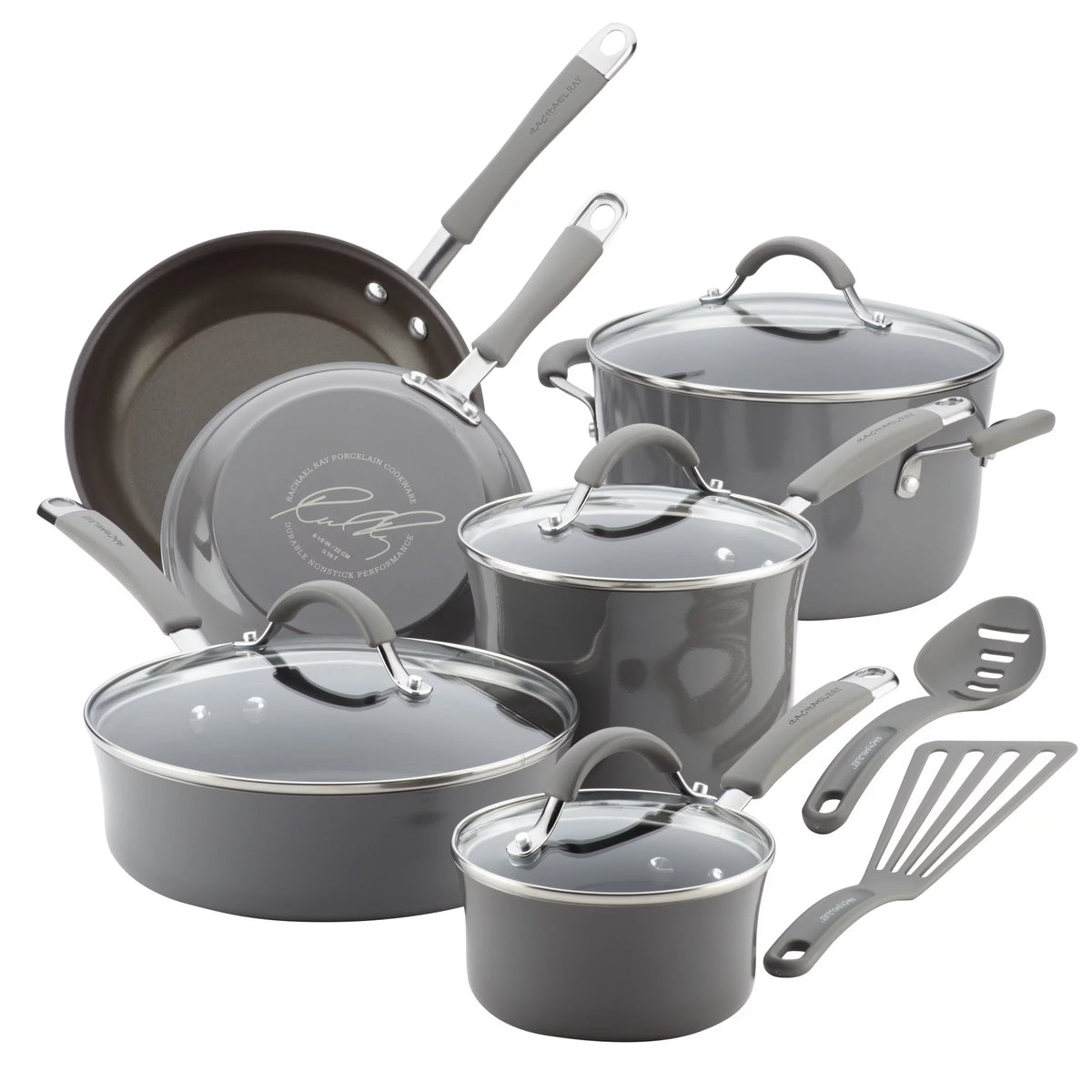 12 Piece Nonstick Porcelain Enamel Cookware Set E2907