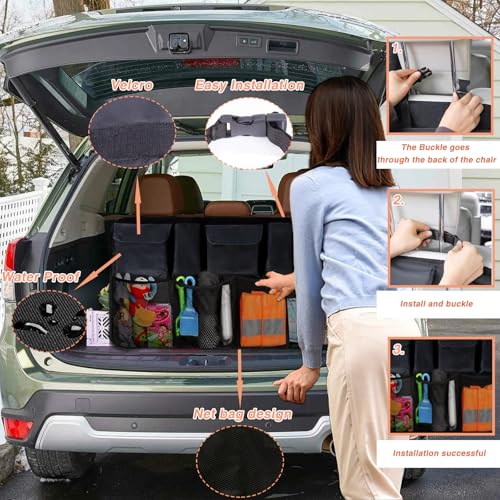 Car Backseat Trunk Organizer with Adjustable Straps E888