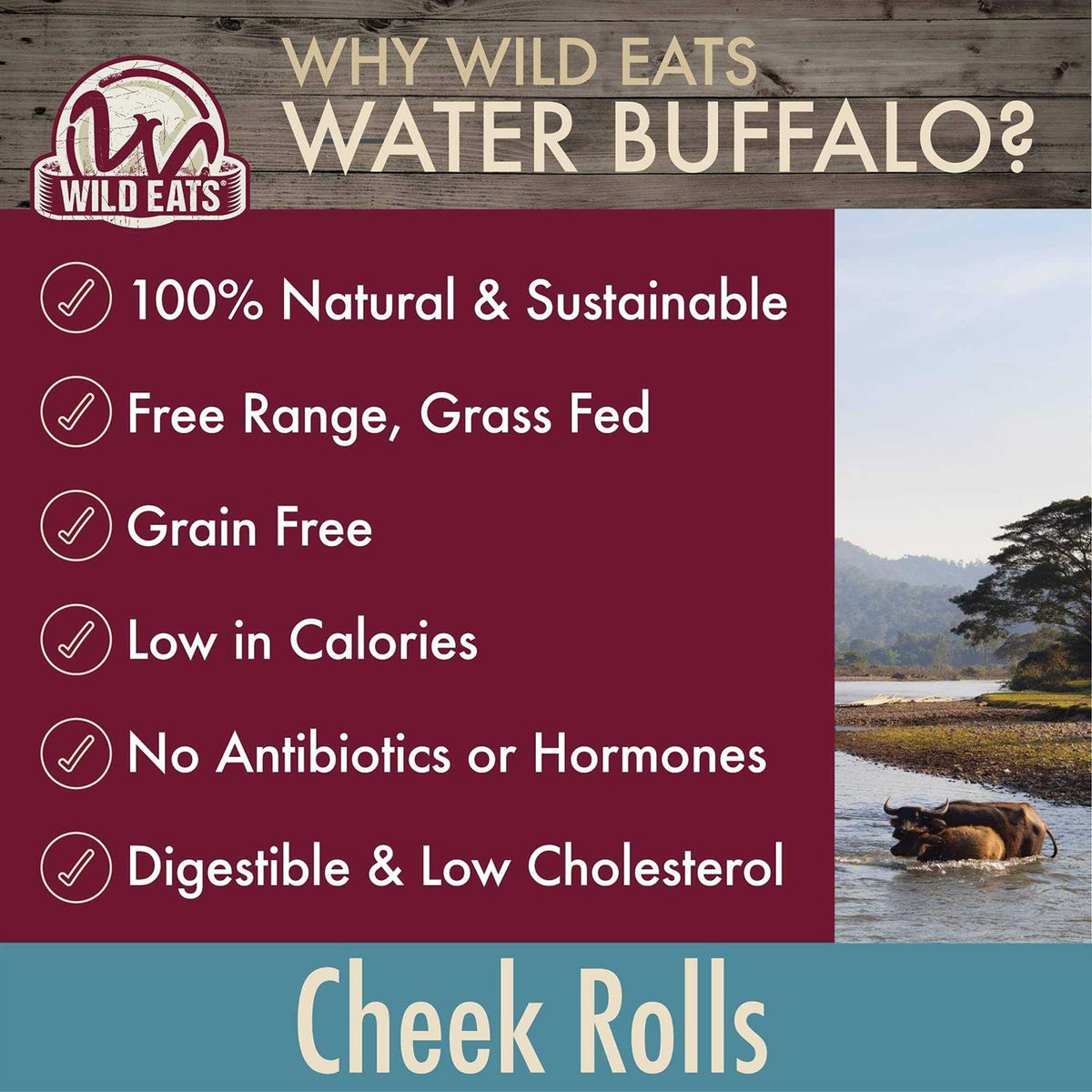 Water Buffalo Dog Chews 5 Pack B7086