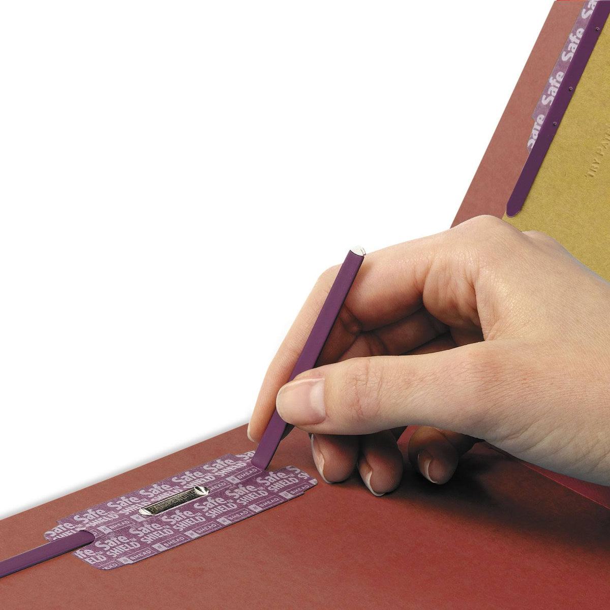 Red Letter Size Classification Folders with Fasteners, 10/Box W4336