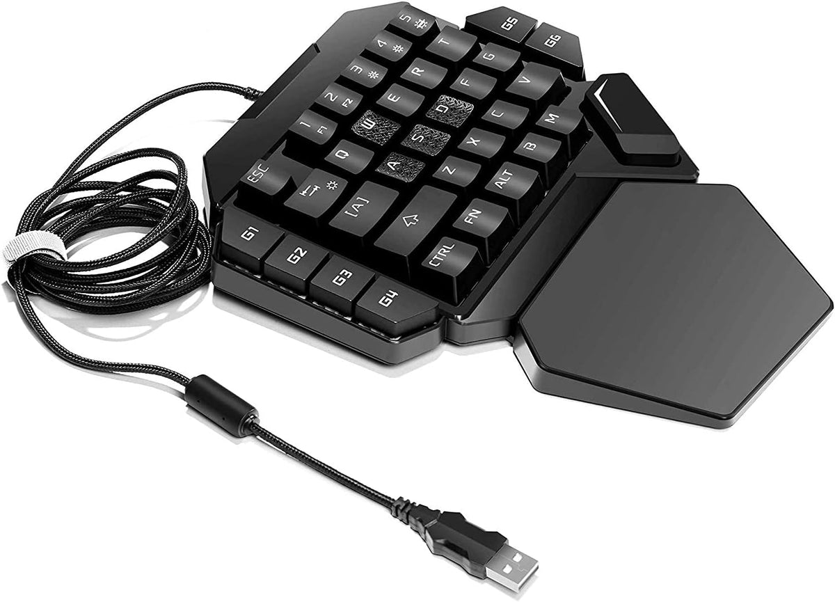 One Handed Mechanical Gaming Keyboard with Wrist Rest F3479