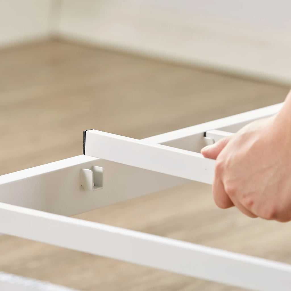White Full Metal Platform Bed Frame M581862