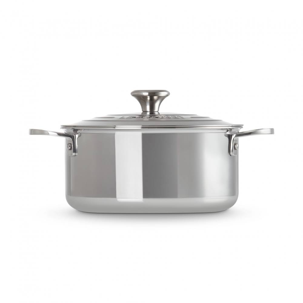 5.5 qt Stainless Steel Shallow Casserole with Lid V242