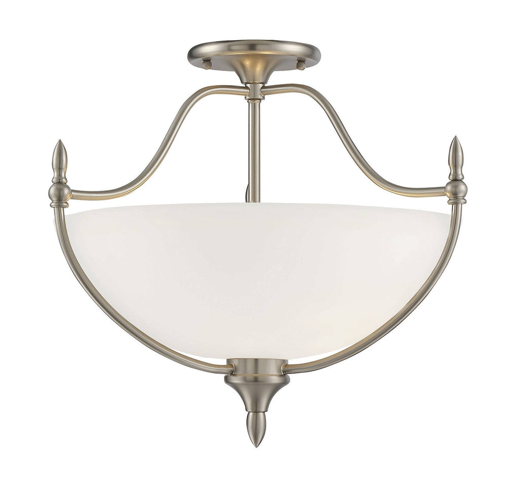 Satin Nickel 3 Light Semi-Flush N699249