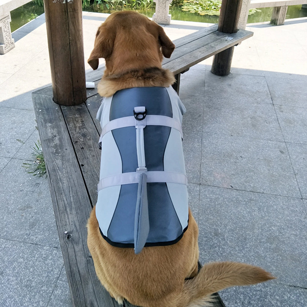 Dog Shark Swimsuit Vest Pet Safety Wear X114539