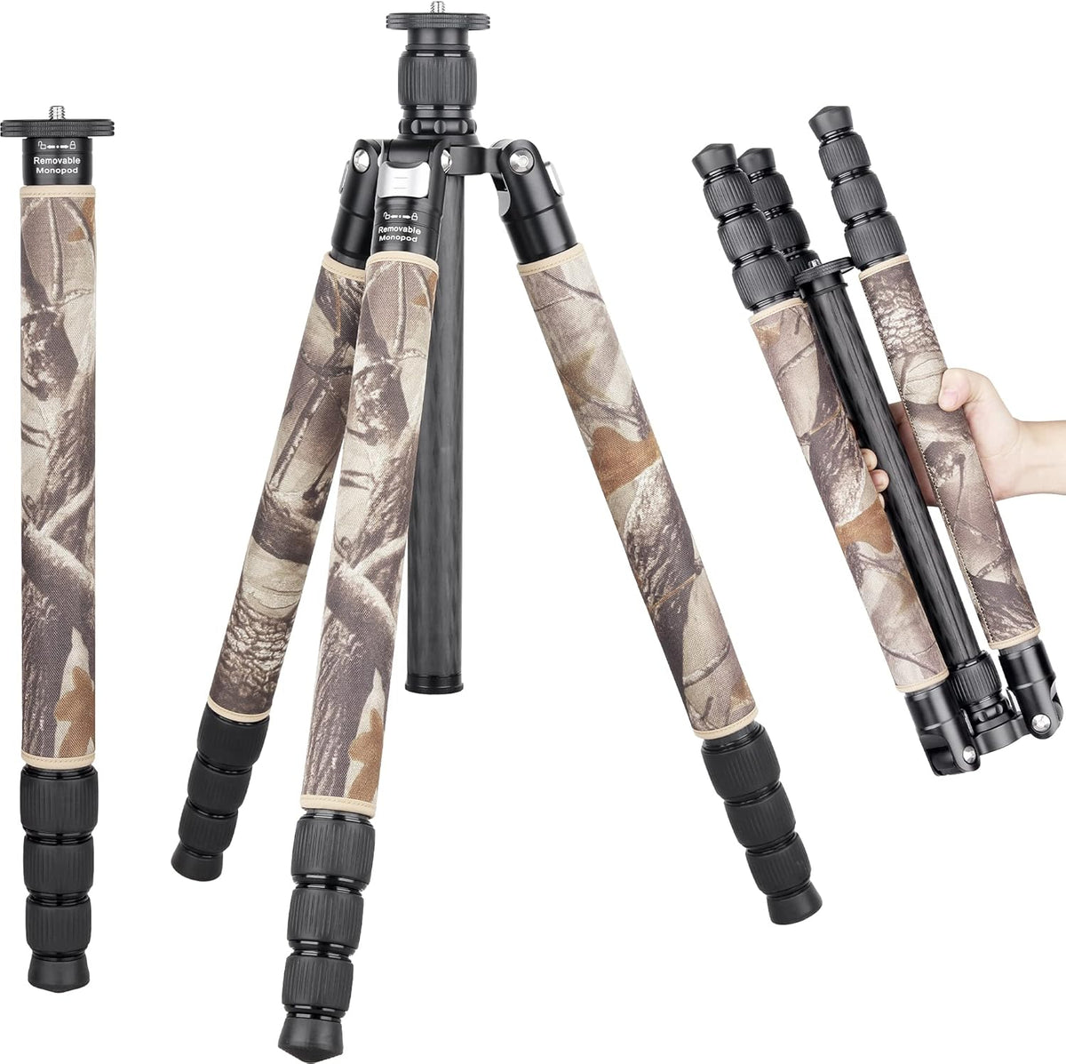 Carbon Fiber Tripod Heavy Duty Stand for Digital DSLR Camera K9908