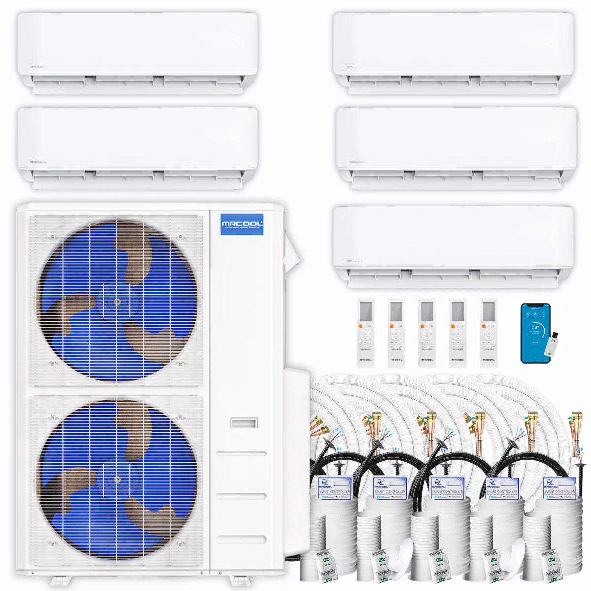 45,000 BTU 5 Zone Ductless Air Conditioner and Heat Pump Y9885