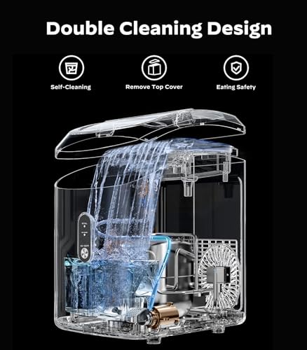 Black Countertop Nugget Ice Maker with Self-Cleaning U919