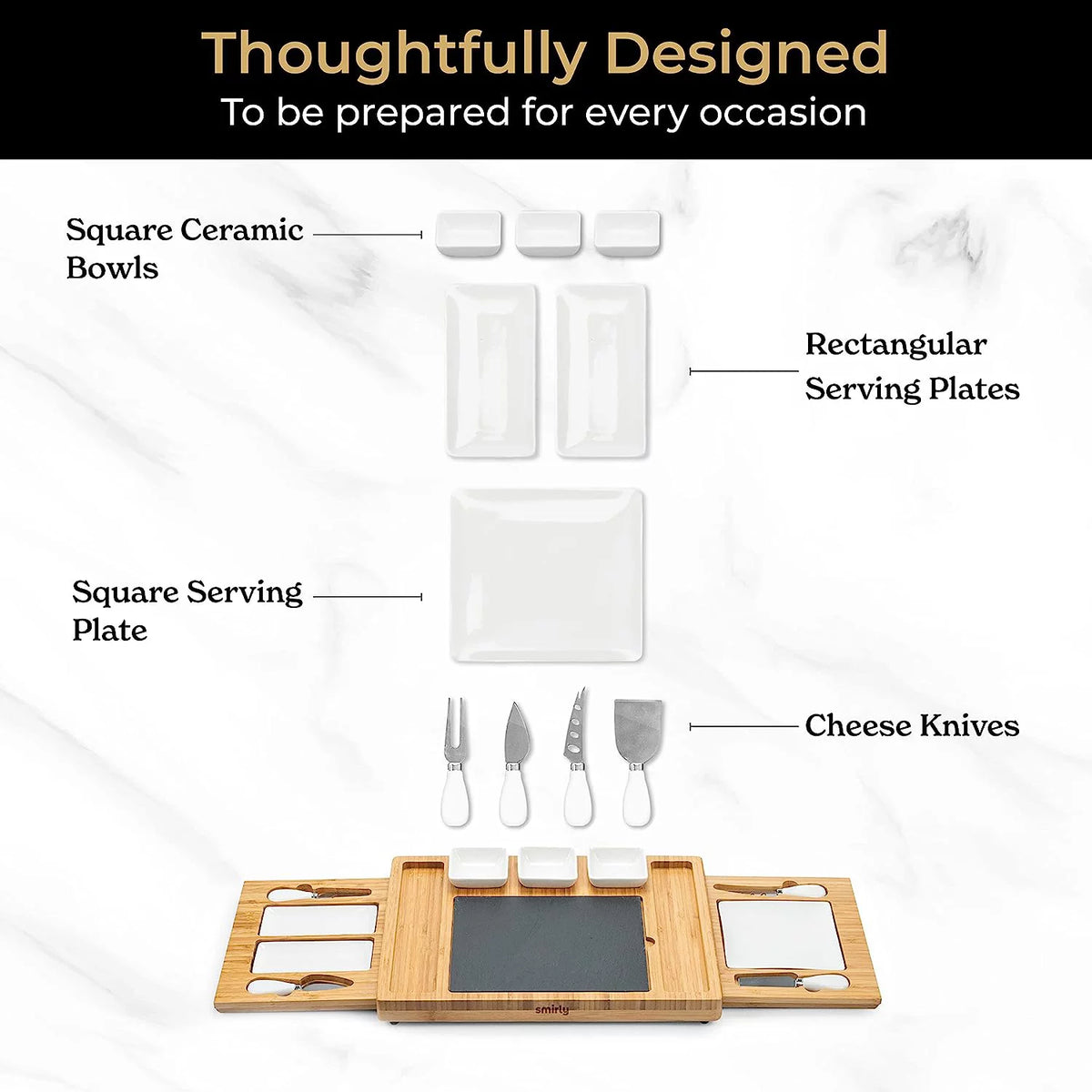 Bamboo Cheese Board and Knife Set Y9271