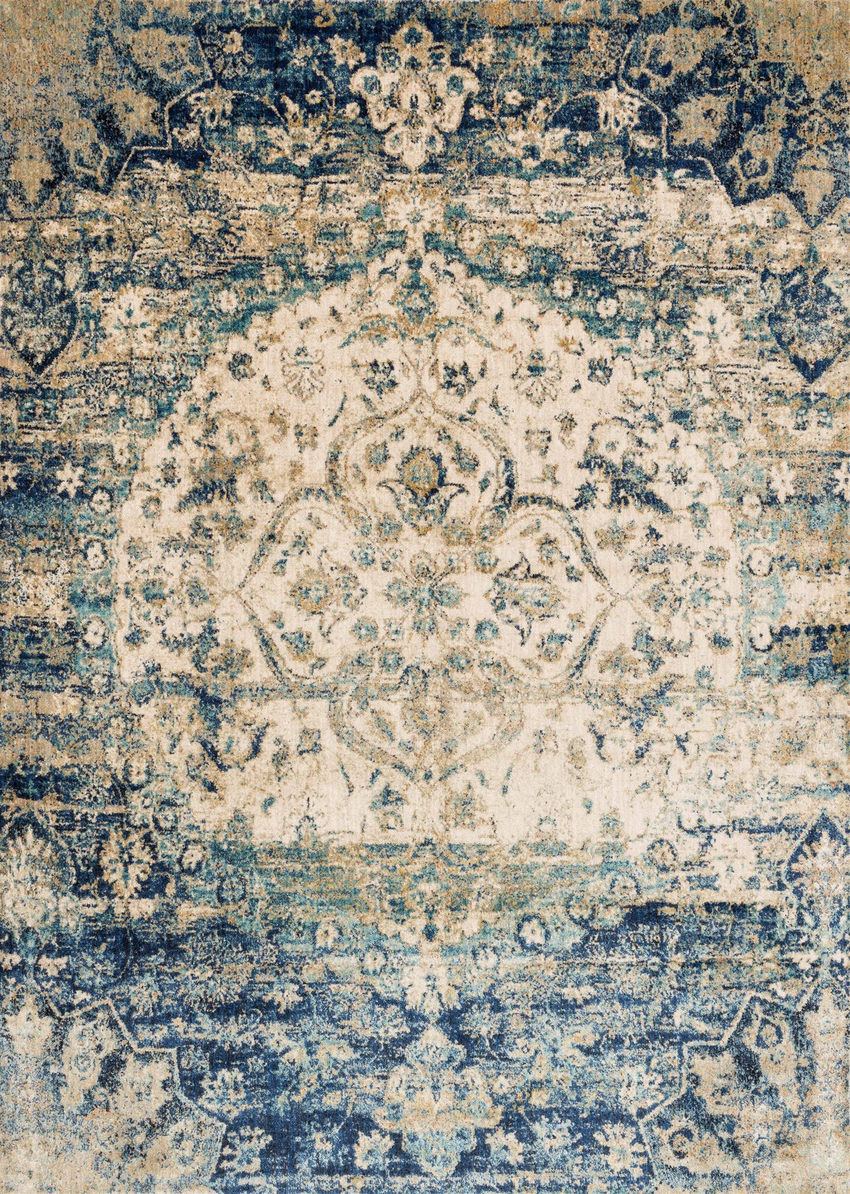 Blue Ivory 9'6 x 9'6 Rug W68526
