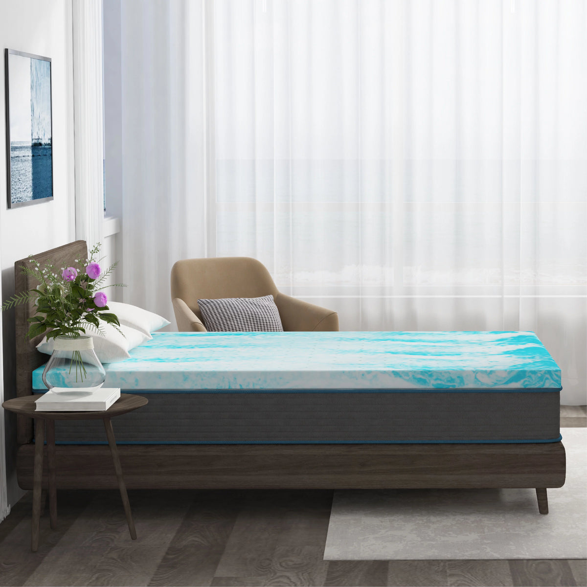 2 inch Cooling Gel Memory Foam Mattress Topper P89668