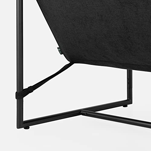 Black Metal Framed Sling Accent Chair J5819