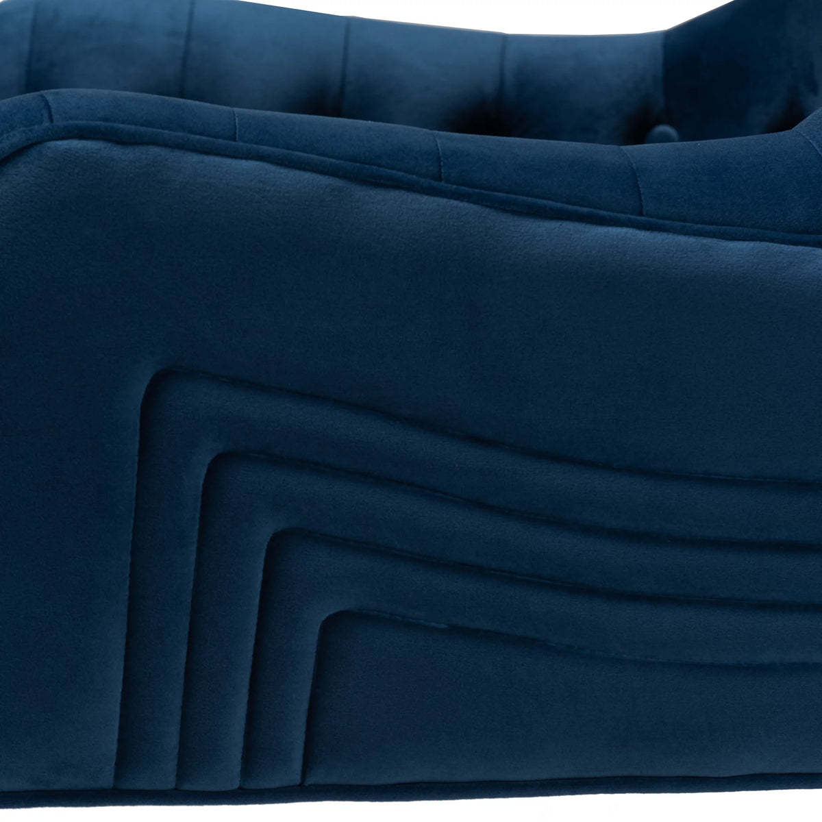Navy Blue and Gold Wingback Chair C838