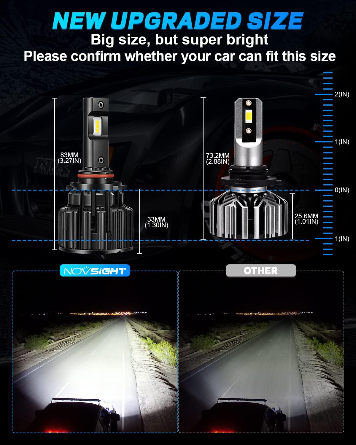 9005/HB3 High Beam 9006/HB4 Low Beam LED Headlight Bulbs Combo 120W 24000LM 6500K Cool White, Pack of 4 N489792