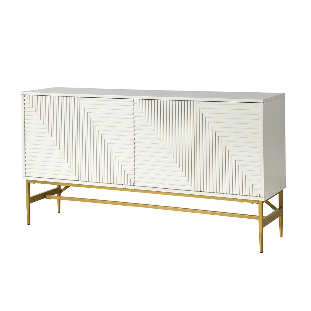Walnut Sideboard with Metal Legs U5102