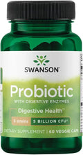 Probiotic with Digestive Enzymes 5 Billion Cfu 60 Veg Capsules D64796