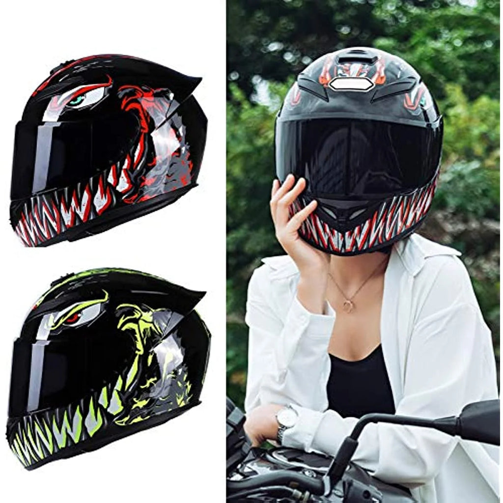 Full Face Motorcycle Helmet with Tinted Visors and Vents G38601