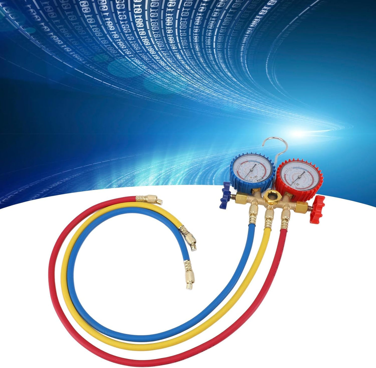 Double Head Anti Shock Vacuum Pressure AC Gauge Set M96834
