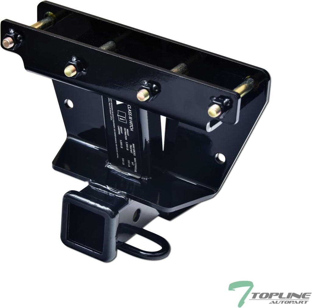 Class 3 Black 2" Rear Trailer Tow Hitch Receiver Tube L404