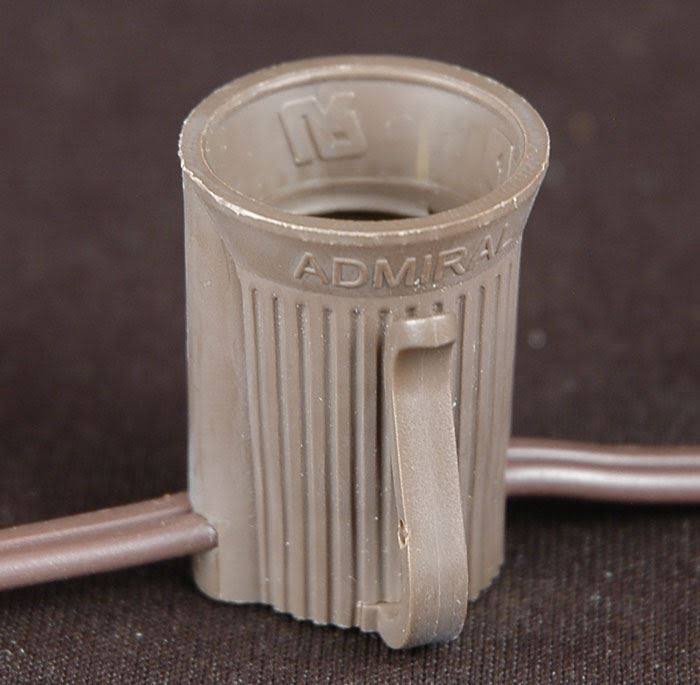 C7 Christmas Stringer Bulk Reel, Brown Wire, 12x22 Spacing, Candelabra Base A99331
