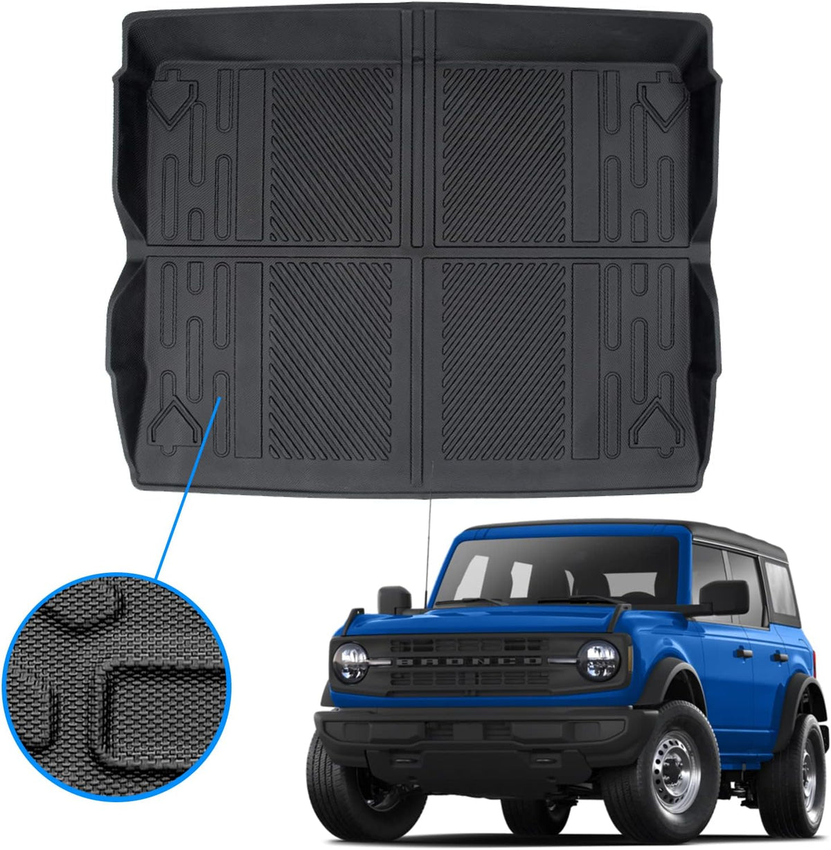 TPE All-Weather Cargo Liner Trunk Mat Pack of 2 O324813
