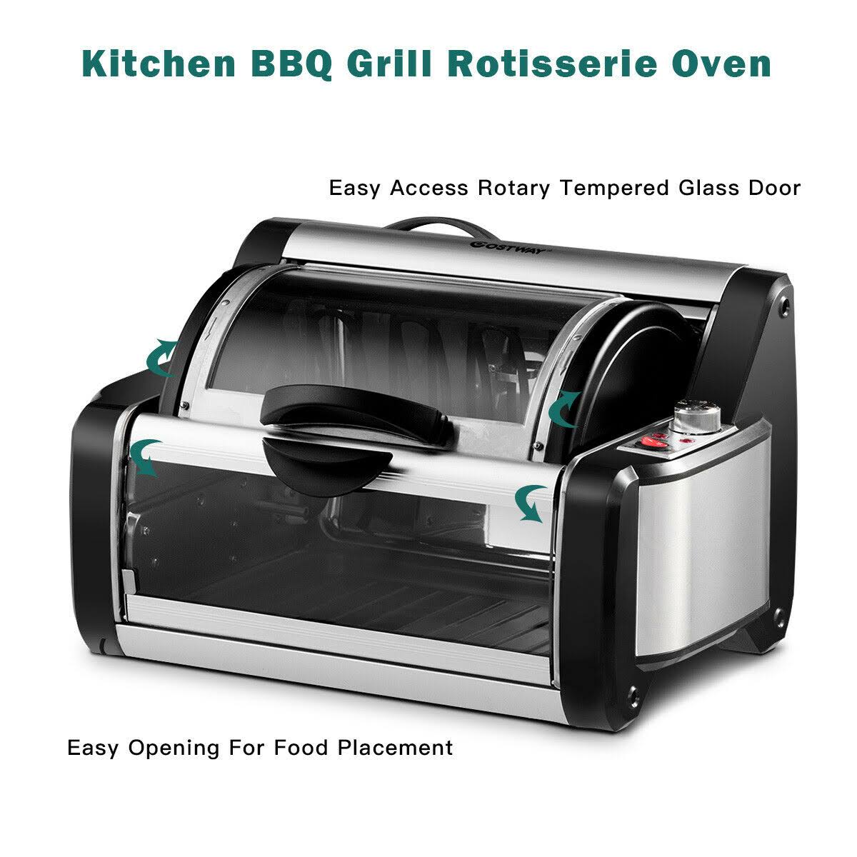 Horizontal Rotating Kebob Skewer Roaster Oven Grill S9594